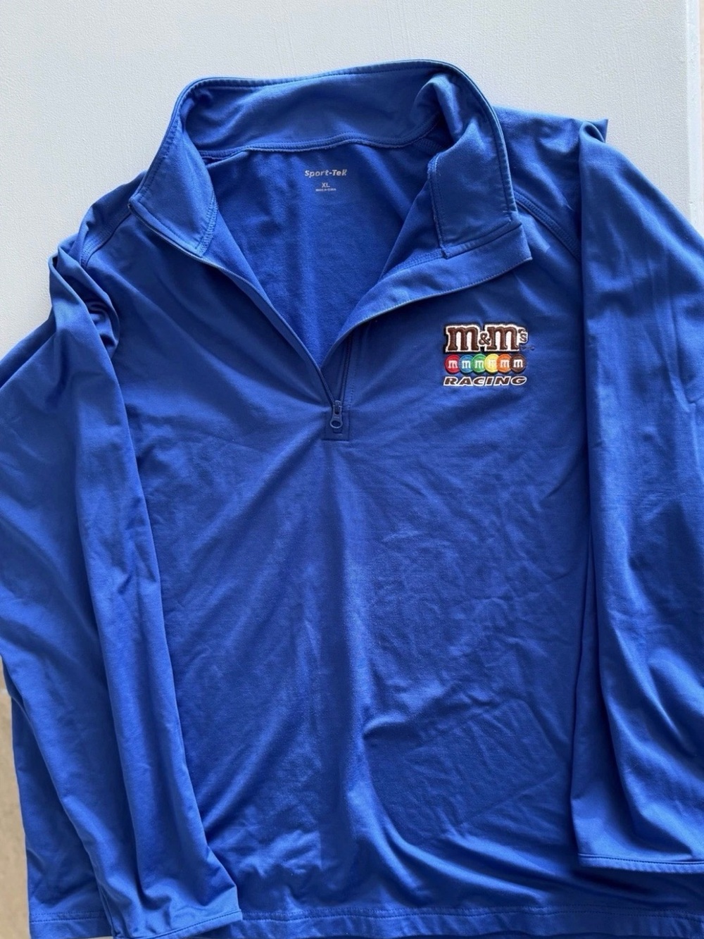 Sport-Tek Men's Royal Blue Quarter-Zip Pullover with M&M's Racing Logo